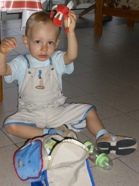 Pr�paration du sac � dos ...babar